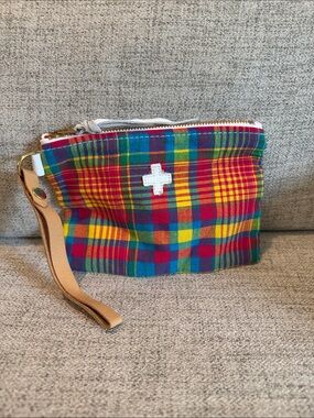 By Elle plaid Cross Wristlet Pouch